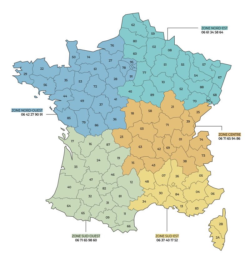 carte France Commerciaux 2024